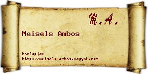 Meisels Ambos névjegykártya